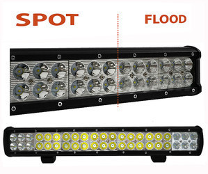 Barre LED CREE Double Rangée 126W 8900 Lumens Pour 4X4 - Camion - Tracteur Spot VS Flood