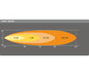Graphique du faisceau lumineux SPOT de la Barre LED Osram LEDriving® LIGHTBAR VX250-SP