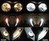 xenon white sidelight bulbs LED for Aprilia Caponord 1000 ETV before and after