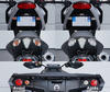 Rear indicators LED for BMW Motorrad F 650 CS before and after