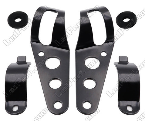 Set of Attachment brackets for black round Ducati Scrambler Icon headlights