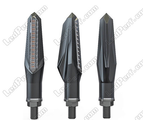 Sequential LED indicators for Harley-Davidson Road Glide Ultra 1690 from different viewing angles.
