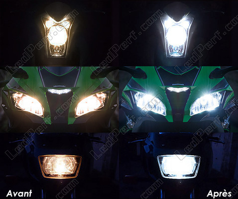 LED dipped beam and main-beam headlights LED for Kawasaki Estrella 250