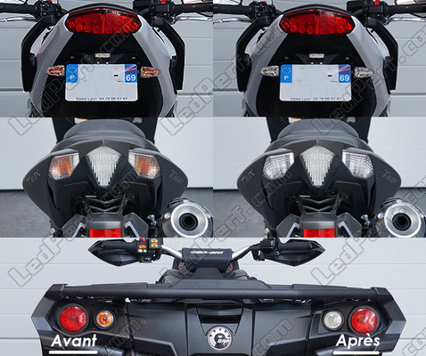 Rear indicators LED for Kawasaki W800 before and after