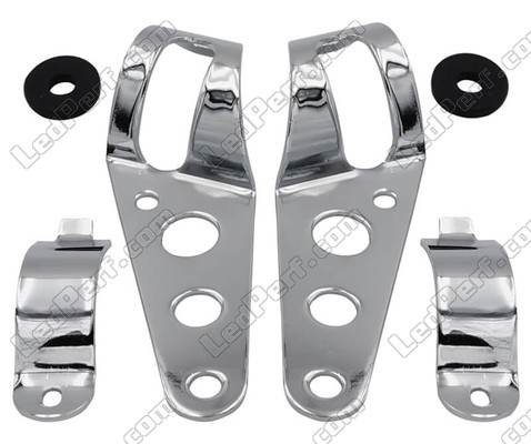 Set of Attachment brackets for chrome round Moto-Guzzi Bellagio 940 headlights