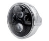 Example of round chrome headlight with black LED optic for Yamaha XJR 1300 (MK2)
