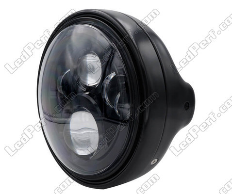 Example of headlight and black LED optic for Yamaha YBR 125 (2010 - 2013)