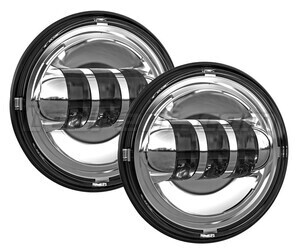 Silver 4.5 inch Full LED Optics for additional headlights - Type 2