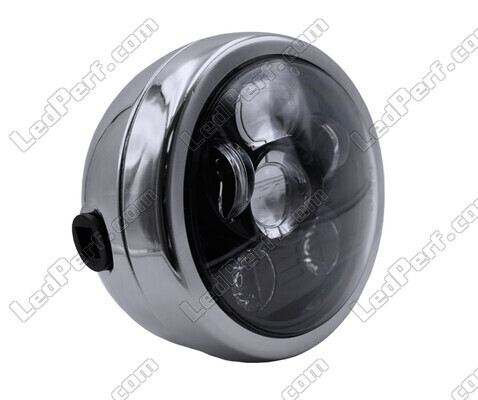 Round and chrome motorcycle bucket headlight headlight for 5.75 inch full LED optics