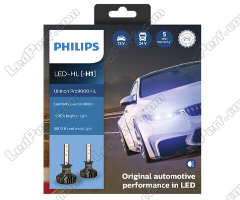 H3 LED Headlights Bulbs Kit PHILIPS Ultinon Pro9000 +200% 5800K - 11336U90CWX2