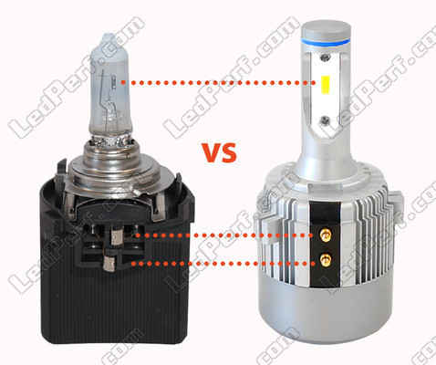 H7 LED Headlights Bulb VS Original Halogen Bulb + Holder Ref: 5K0941109 C