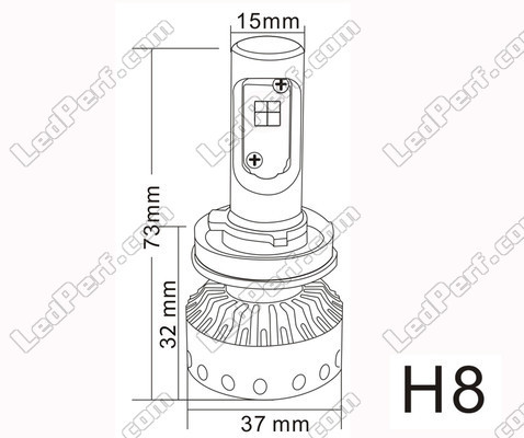 Mini High Power H8 LED Headlights Bulb Tuning