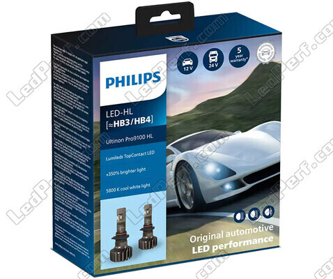 HB3 (9005) LED Headlights Bulbs Kit PHILIPS Ultinon Pro9100 +350% 5800K - LUM11005U91X2