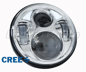 Chrome Full LED Motorcycle Optics for Round Headlight 5.75 Inch - Type 3