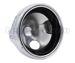 Round and chrome motorcycle bucket headlight for 7 inch full LED optics