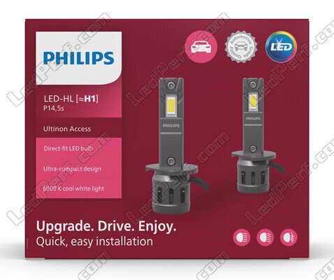 Packaging vue de devant des ampoules H1 LED Philips Ultinon Access