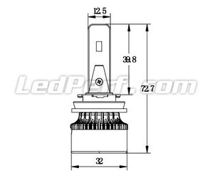 Ampoules H11 LED Eco Line dimensions compact