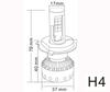 Led 9003 - H4 - HB2 Led Haute Puissance Tuning