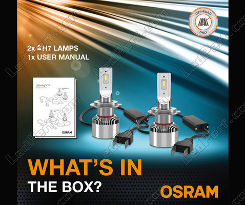 Contenu du Kit LED H7 Osram LEDriving® XTR ampoules et notice