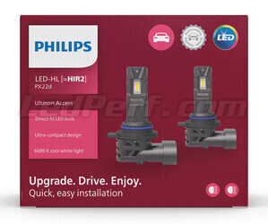 Packaging vue de devant des ampoules HIR2 LED Philips Ultinon Access