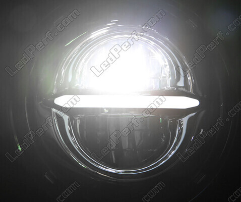 Optique moto Full LED Chromée pour phare rond de 5.75 pouces - Type 5