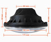 Optique Moto Full LED Noir Pour Phare Rond 7 Pouces - Type 3 Dimensions