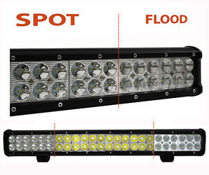 LED Light Bar CREE Double Row 144W 10100 Lumens for 4WD - Truck - Tractor Spotlight VS Floodlight