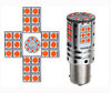 Ampoule 7507 - 12496 - PY21W LED Haute Puissance Leds R5W P21W P21 5W 7507 - 12496 - PY21W Leds Oranges Culot BAU15S BA15S