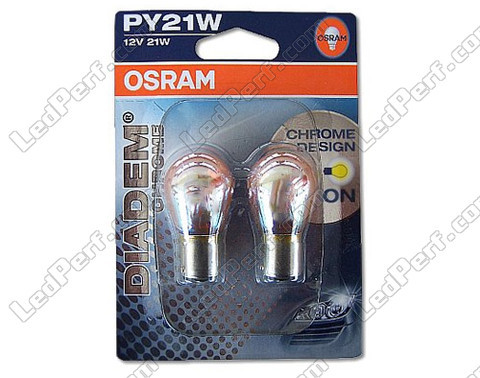 Ampoule chrome 7507 - 12496 - PY21W orange Philips silver vision