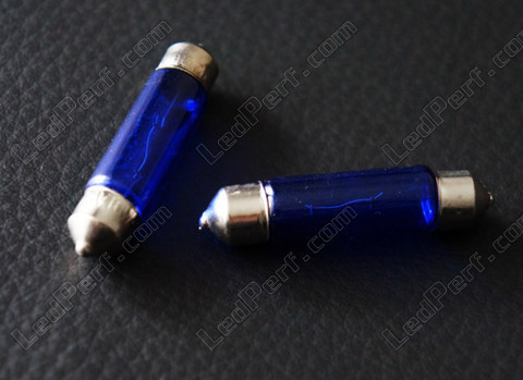 Ampoule 42mm - 578 - 6411 C10W Halogene Blue vision Xenon effect