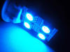 LED 168 - 194 - T10 W5W Rotation avec eclairage de cote Bleue
