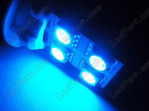LED 168 - 194 - T10 W5W Rotation avec eclairage de cote Bleue