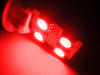 LED 168 - 194 - T10 W5W Rotation avec eclairage de cote Rouge