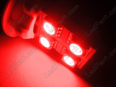 LED 168 - 194 - T10 W5W Rotation avec eclairage de cote Rouge