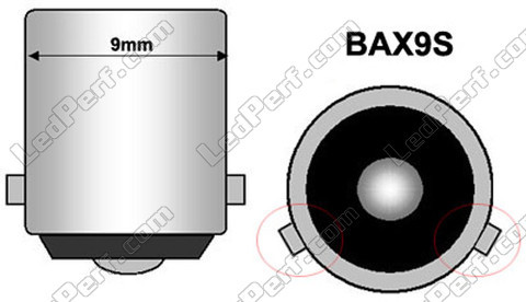 BAX9S 64132 - H6W LED bulb Rotation xenon effect white