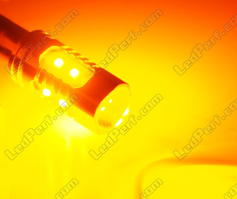 H21W Orange LED bulb Individual LEDs - LEDs H21W 64136 - HY21W BAY9S Base 12V