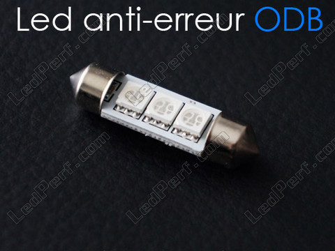 37mm LED bulb 6418 - C5W with no OBC error - Anti-OBC error Blue