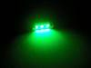 37mm LED bulb 6418 - C5W with no OBC error - Anti-OBC error Green