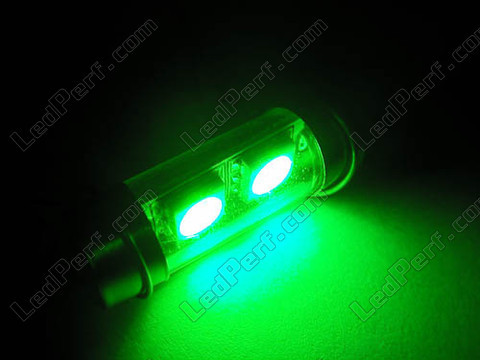 green 31mm Ceiling Light festoon LED, Trunk, glove box, licence plate  - DE3175 - DE3022 - C3W