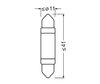 Dimensions Osram Ledriving SL 41mm C10W LED shuttle bulb - White 6000K - 6413DWP-01B