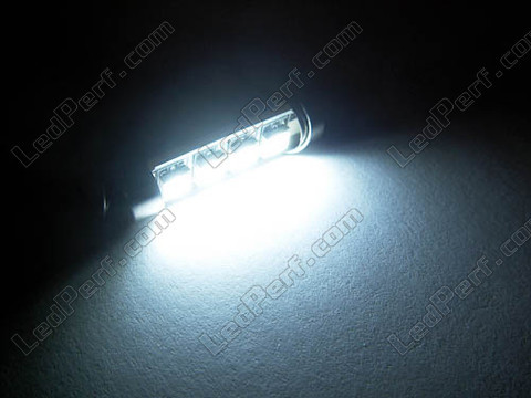 white 42 mm Ceiling Light festoon LED, Trunk, glovebox, licence plate - 578 - 6411 - C10W