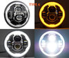 Type 6 LED headlight for Honda CB 1300 F - Round motorcycle optics approved