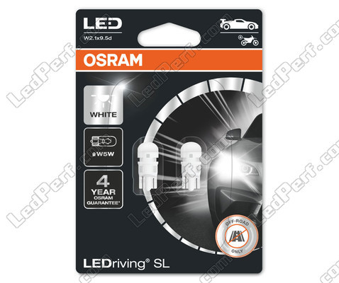 Pack of 2 bulbs 168 (W5W) T10 Osram LEDriving SL White 6000K
