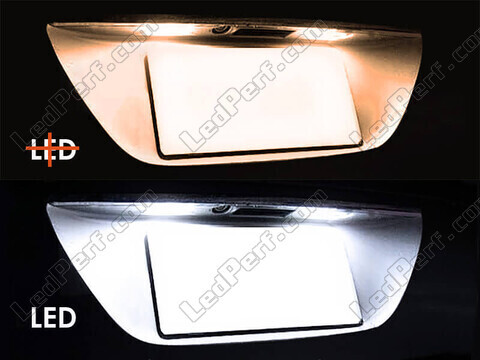 license plate LED for Ford F-250 (IX) before and after