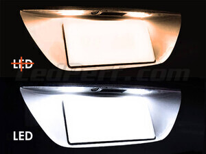license plate LED for Jaguar Super V8 before and after