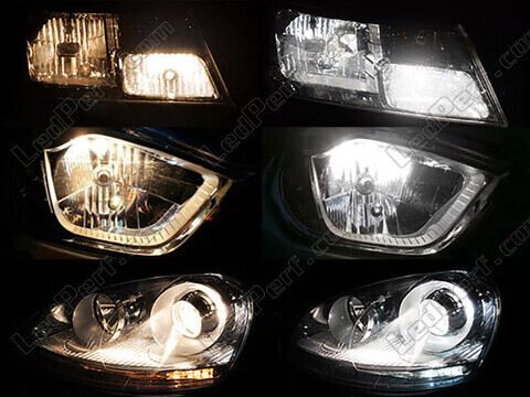 Comparison of low beam Xenon Effect of Mitsubishi Lancer (VIII) before and after modification