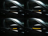 Différentes étapes du défilement de la lumière des Clignotants dynamiques Osram LEDriving® pour rétroviseurs de BMW 3 Series (F30 F31)