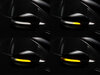 Différentes étapes du défilement de la lumière des Clignotants dynamiques Osram LEDriving® pour rétroviseurs de Volkswagen Golf (VI)
