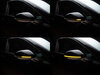 Différentes étapes du défilement de la lumière des Clignotants dynamiques Osram LEDriving® pour rétroviseurs de Volkswagen Golf (VIII)