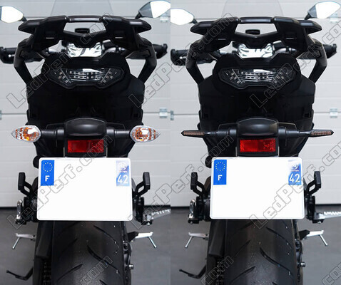 Comparatif avant et après le passage aux lignotants Séquentiels à LED de KTM EXC 125 (1997 - 2003)